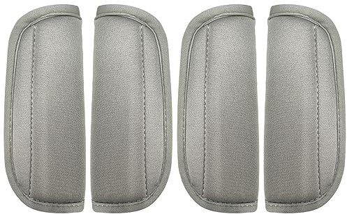 4 almohadillas grises para cinturón de seguridad, embalaje cómodo para cochecitos, fundas para cinturones de seguridad, almohadillas de hombro transpirables, amigable con la piel y suave, versátil