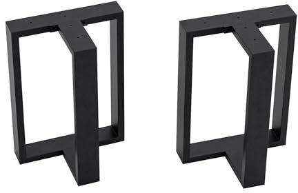 [en.casa] Tischgestell Ashby 2er Set Tischbein 42 x 30 x 20 cm für Couchtisch Sitzhocker Metall Tischkufen Tischfüße Schwarz