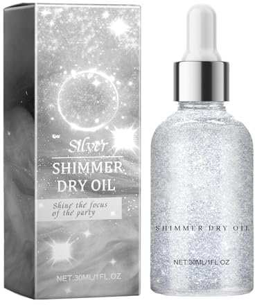 Orphic Body Shimmer - Olio per il corpo glitterato, look perfetto per vacanze, braccia luminose, pelle luminosa, glitter per il corpo, per appuntamenti, viaggi, feste, carnevale