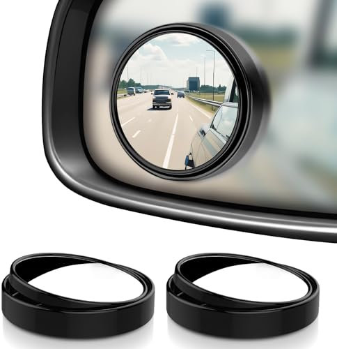 2Pcs Blind Spot Mirrors for Cars Round 360° Rotate Convex Blindspot Mirrors for Car, Waterproof HD Glass Blind Spot Mirrors, Car Mirror for General Motors SUV Truck Traffic Safety