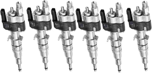 Dixhills 6 inyectores para coche 13537589048 compatibles con 1 E81 E82 E87 E88 Serie 3 E90 E91 E92 E93 5er E60 E61 F10 F11 6er E63 E64 Repuesto para 1353756511 37 13 534548853 13 53 7 589 048-11