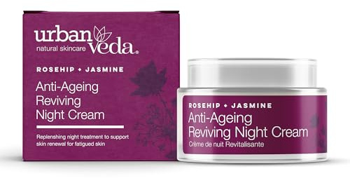 Urban Veda Retinol Eye Cream with Rosehip Oil | Vitamin C Cream for Wrinkles | Face Moisturiser with Evening Primrose Oil | Reviving Night Cream with Vitamin E | Moisturiser Face Women and Men | 50 ml
