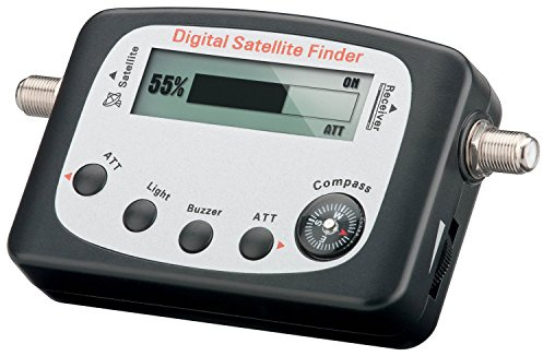Localizador digital de satélite con pantalla LCD, brújula y sonido, incluye cable de conexión F (2 unidades)