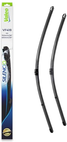 VALEO Silencio Escobilla - VF418 - Kit de Hojas Planas Originales 700 mm/650 mm - Alto Rendimiento, Visibilidad Superior en Carretera, Fácil Instalación - Delanteras - Juego de 2 Escobillas - 574356