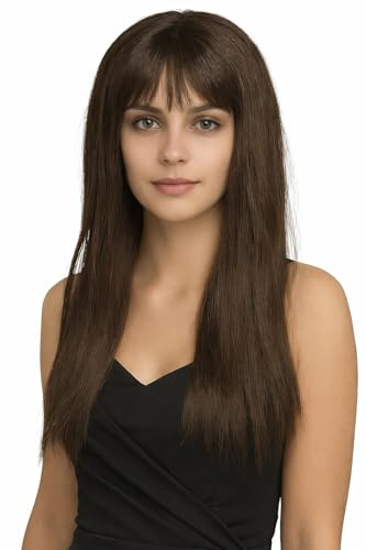 Matissa WOMEN'S LADIES LONG STRAIGHT WIG FANCY DRESS COSPLAY WIGS POP PARTY COSTUME (Brown)