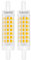 EXTRASTAR Lampadina 5W R7S 78mm a LED Slim Doppio Effetto Lineare, Non Dimmerabile Bianco Calda 3000K Equivalente a 64W 500LM,Confezione da 2