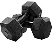 Riscko Juego de 2 Mancuernas Hexagonales de 2,5 kg con Revestimiento PVC