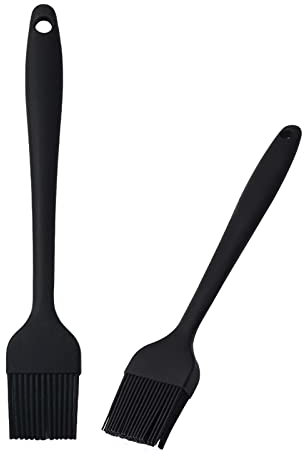 HBYMYDA 2Pcs Silicone Basting Pastry Brush Heat Resistant Baking Brushes Kitchen Oil Brush for BBQ, Basting, Grilling, Cooking, Marinating, (20211230HBJ24)