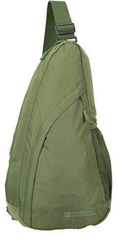 Mountain Warehouse Klassische 8-Liter-Slingtasche - groß, atmungsaktiv, verstellbare Träger, leicht, kompakt - ideal für Freizeit, Camping, Wandern, im Freien Khaki Einheitsgröße