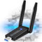 USB WiFi Dongle PC WiFi Adapter 1300 Mbps Dual Band Wireless Internet Adapter WLAN Stick for Desktop Laptop 2.4 GHz/5 GHz WiFi Dongle Compatible with Windows 10/7/8/8.1/XP/Vista Mac OS 10.9-10.15
