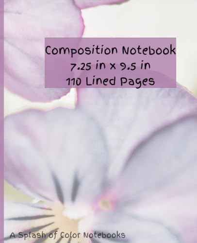 Composition Notebook: Colorful Pansies