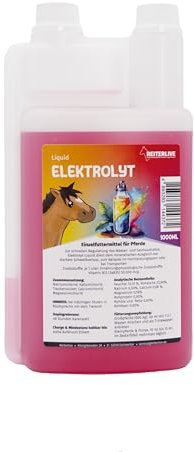 Reiterlive Elektrolyt, flüssig 1L - Liquid in Dosierflasche - Flüssiges Ergänzungsfuttermittel für Pferde