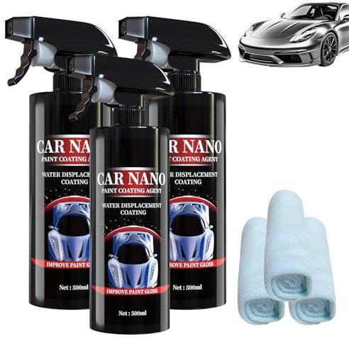 3 In 1 Beschichtungsspray, Nano Car Spray 3 In 1 High Protection Spray Auto Politur Nano Car Scratch Removal Spray Auto Beschichtungsspray High Protection Fast Coated Car Nano Spray (3pcs, 500ml)
