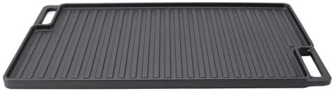 Plancha de Hierro Fundido, Parrilla Rectangular de 18.0 X 10.0 in, Placa de Parrilla Reversible, Sartén Antiadherente con Asa, Utensilios de Cocina de Camping con Parte Superior