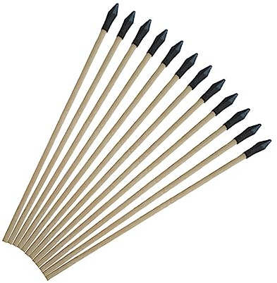 Hemobllo Jouet Traditionnel de Lancer de Flèches, 6 Pièces, Bois, Khaki | Entraînement de Tir en Extérieur, Usage Sûr pour Garçon Fille et Adultes, Lot de Six