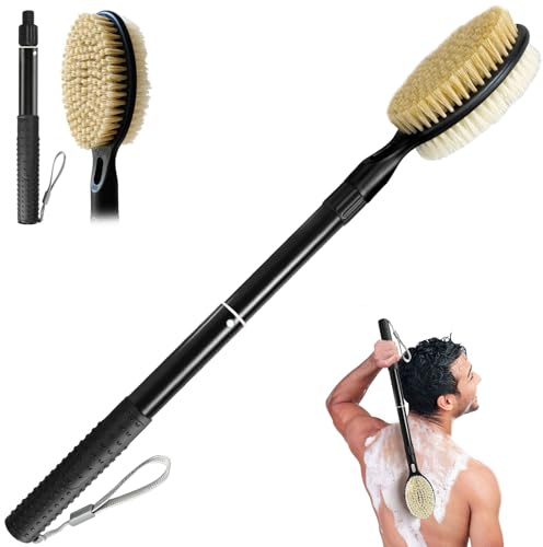 Back Scrubber for Shower, 17.52 - 25.6 Detachable Bath Brush, Back Scrubber, Exfoliation and Improved Skin Health for Elderly with Limited Arm Movement, Disabled