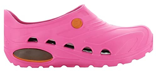 Oxypas Safety Jogger Sabot Léger Hommes et Femmes 37/38 EU - OXYVA - Sabots Antidérapants, Antibactériens, Antistatiques et Antifongiques, Chaussures de Sécurité, Rose