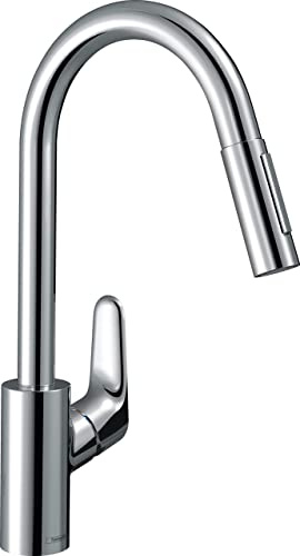 Hansgrohe 73880000 M41 grifo de cocina con ducha extraíble y sBox, cromo