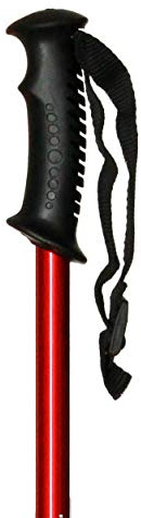 Bastone da trekking estensibile in alluminio, colore rosso (545)