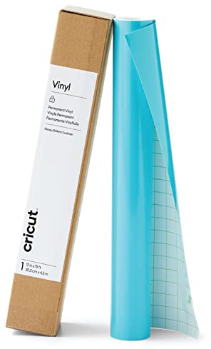 Cricut Permanent Vinyl | Light Blue | 4.6m (15ft) | Self Adhesive Vinyl Roll | For use with all Cricut Cutting Machines