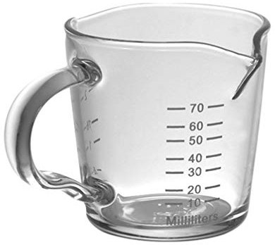 1 Pc Tasse à Mesurer à Double Bouche Coupe Graduée En Verre Tasses à Café Chope à Biere Tasses à Mesurer Avec Anse Pots à En Verre Cocktail Liquide Tasse De Lait Un
