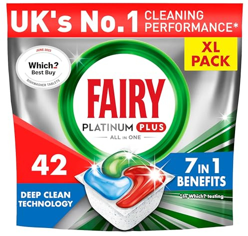 Fairy Platinum Plus Dishwasher Tablets Deep Clean 42