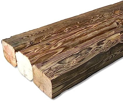 MyTimber® Altholzbalken | Echtholz Zierbalken aus Fichte | 12 x 12 cm 100cm - 200cm lang (200cm)