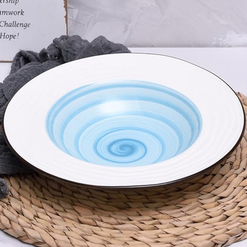 UMMEI Cuencos De Ensalada Grandes para La Cocina Tazón De Fuente De Ensalada De Cerámica Tazón De Fideos Fríos Creativos Comedor De Cocina Tazón De Fuente Alto Adecuado,Blanco,11in