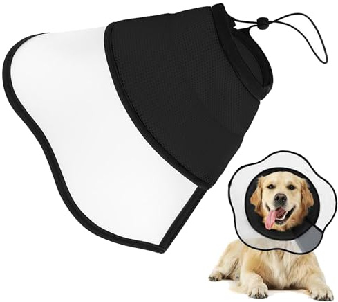 YUEMING Elizabethan halsband återhämtning katt hundhalsband kon husdjur skyddande fodral, Mjuk återhämtningskrage för katter Anti-bettkatter Skyddande krage Justerbar katt (S(Halsomfång: 19-27 cm))