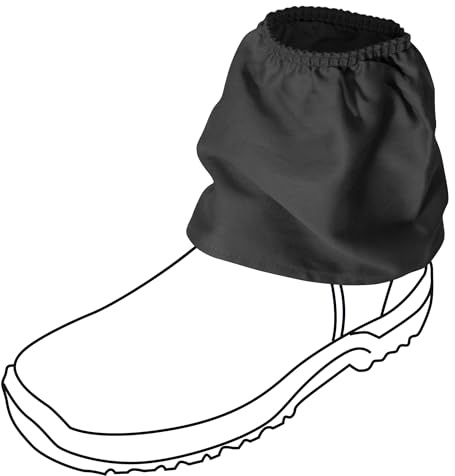 Oz OverBoots Reusable Boot Covers – Sox Savers Overshoes for Work Boots, 100% Work-Grade Cotton Drill, Keeps Dirt & Mud Out | One Size – Gift for Farmers, Gardeners, Horse Riders (Black)