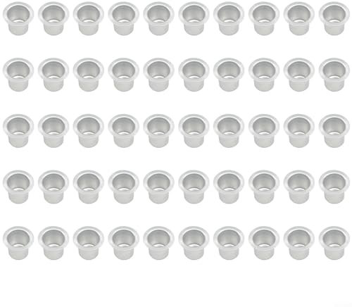 Insertos de velas de metal, 30 piezas/50 soportes de aluminio para velas cónicas, perfectos para arreglos de Adviento y decoración de temporada (50 piezas)