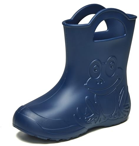Ladeheid Eva federleichte Kinder Gummistiefel für Jungen und Mädchen Regenschuhe LA-CA-01 Marineblau, 32/33 EU