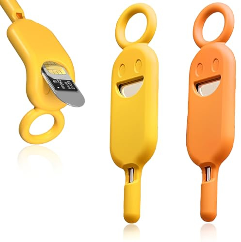 2 Custodie per Aghi SIM - Sim a Consumo Adattatore per Riporre Aghi Carte SIM e TF Robuste e Colorate