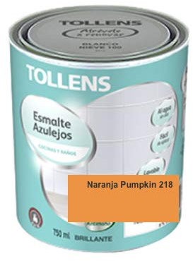 Tollens - Esmalte para azulejos al agua 750 ml (Naranja Pumpkin 218)