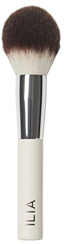 ILIA - Finishing Powder Brush | Blends Fine Powders, Made with FSC Certified Wood, Aluminum, + Soft, Vegan Bristles | Expertly Crafted | Non-Toxic, Vegan, Cruelty-Free, Recyclable