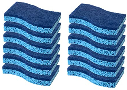 CELOX 12 Pack Non-Scratch Dish Sponge, Dual Sided Kitchen Sponges for Dishes, Long Lasting Dishwashing Household Cleaning Sponges for Kitchen, Easy to Dry and Reusable