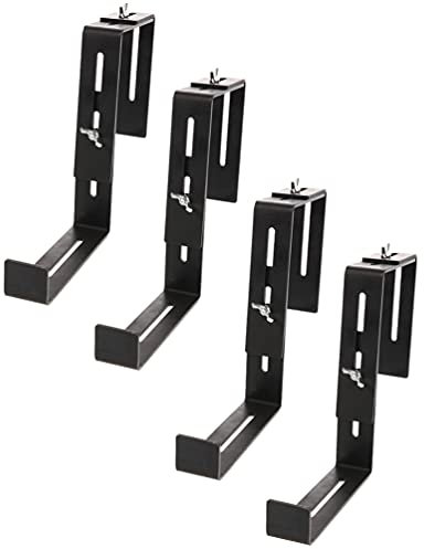 Cabilock Balkonkasten Halterung 4Pcs Pflanzer Box Klammern Outdoor H? Klammern Montage Aufh?nger für Anlage Halter auf Einem Balkon Deck Veranda Garten Z?UNE Blumenkastenhalterung