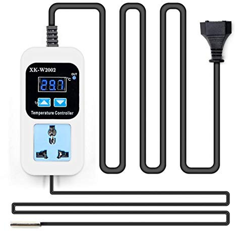 YZ-LIANG Pet heater Digital display temperature controller adjustable temperature socket automatic temperature switch (Color : Red)