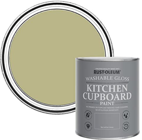 Rust-Oleum Green Kitchen Cupboard Paint in Gloss Finish - Sage Green 750ml