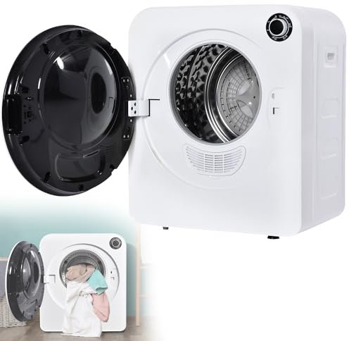 Qiang Seche Linge Mini Sèche Linge Séchage à évacuation Compact 830w 3kg avec Triple Filtre pour Différents Modes De Séchage,Peut être Monté Au Mur,pour Appartements,Maison,Dortoir