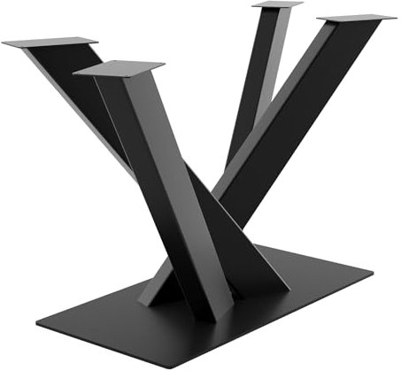 MetaloPro Zentrale Spider Tischgestell, Stabile Metall Tischbeine für Esstisch, Moderne Schwerlast Stahlkonstruktion, Elegante Schwarze Tischkufen mit Bodenschonern, Perfekt für Wohnzimmer oder Büro