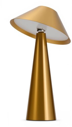 Bojim Guld Bordslampa LED Uppladdningsbar Trådlös Dimmbar Touch Utomhus Lampkrona Roterbar, Nattdukslampa Liten Golvlampa USB Nattduksbordslampa Skrivbordslampa Trådlös Campingbordslampa IP54