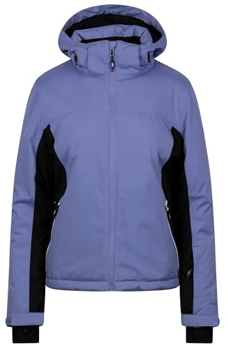 Trespass Womens Ski Jacket Doris - Women's Waterproof Jacket, Winter Skiing Outdoor Walking Coat with Hood, Ladies Windproof Snowproof Ski Jacket Skiwear