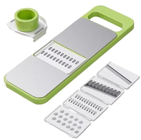 Cortadora De Verduras Multifuncional,Rebanadora De Verduras,Cortadora De Patatas Cortadora Picadora - Cortador de verduras 5 en 1, rebanador de alimentos, rallador de verduras, queso, frutas y verdura