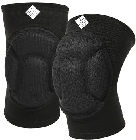 SHADOW DANCE UK Knee Pads - Soft Breathable knee support for Men Women Kids - Thick Sponge, Stretchable, Shock Absorption knee brace for Volleyball Football Dance Yoga Running Cycling (XL)