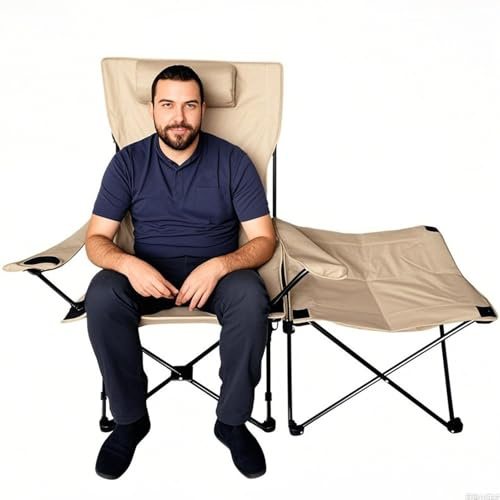 Generisch Silla reclinable plegable, resistente al patio, tela Oxford, asiento de carga estable, silla cómoda, perfecta para balcony, bronceado, patio, piscina, camping, lawn, relajación en el patio