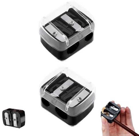 2 stycken makeupsharpener pennvässare bärbar pennvässare kosmetisk pennvässare för ögonbrynspenna läppkonturpenna eyeliner