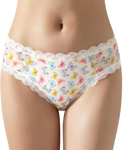 LittleForBig Unisex Hipster Lace Briefs Cheeky Bow Panties Mesh Shaping Tucking Gaff Briefs for Crossdressers Transgender