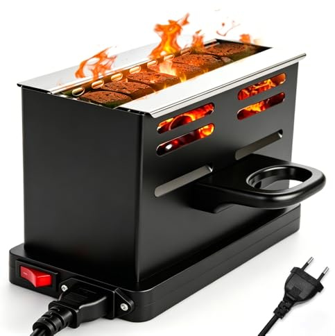 WDKXCN Shisha koltändare, 800 W koltändare med 150 cm kabel, elektrisk koltändare med grillskydd, klämma, hygieniska ändar
