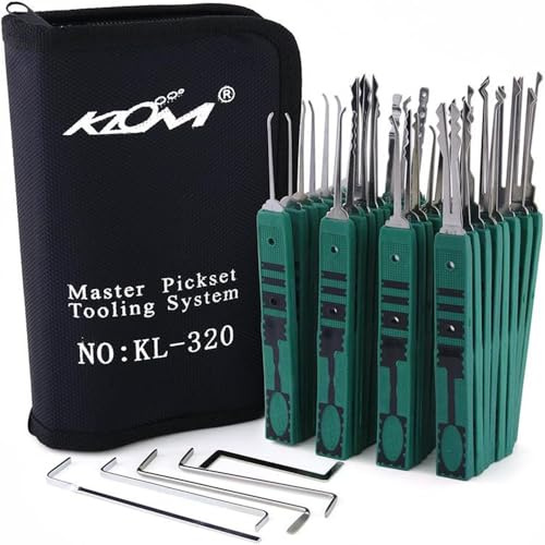 Herramientas profesionales de cerrajero Klom KLOM320 32 piezas ganzuas para cerrajero Hook Muti-Scenes Use Lock Pick Kits